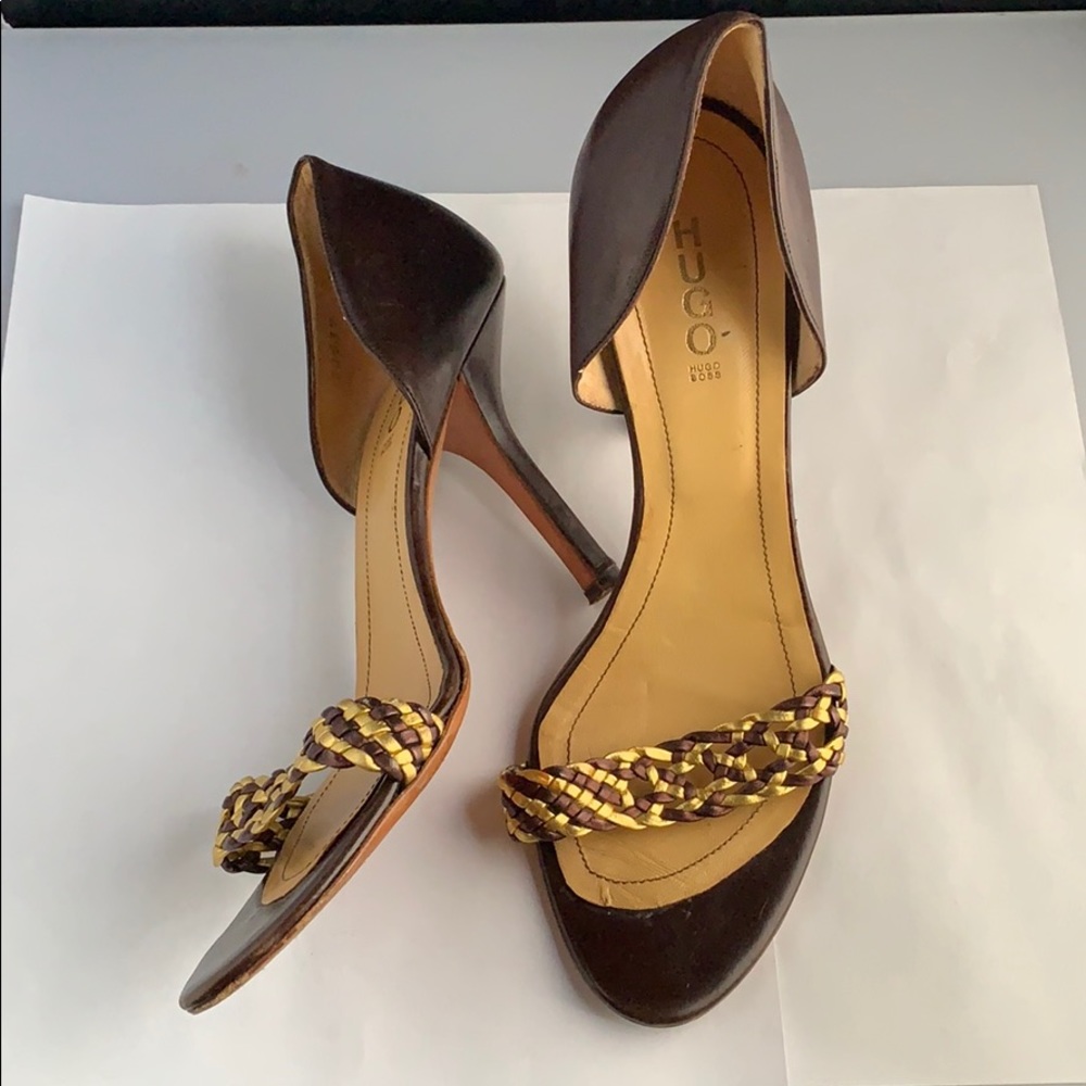 HUGO BOSS BRAIDED HEELS!!